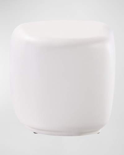 Sunset West Bazaar Pebble End Table In White