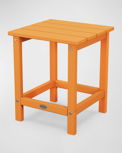 Polywood Long Island 18" Side Table In Tangerine