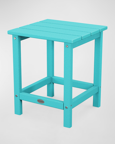 Polywood Long Island 18" Side Table In Blue