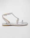 BADGLEY MISCHKA CAMI DOME STUD T-STRAP SANDALS