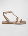 Badgley Mischka Cami Embelished T-strap Sandal In Bronze
