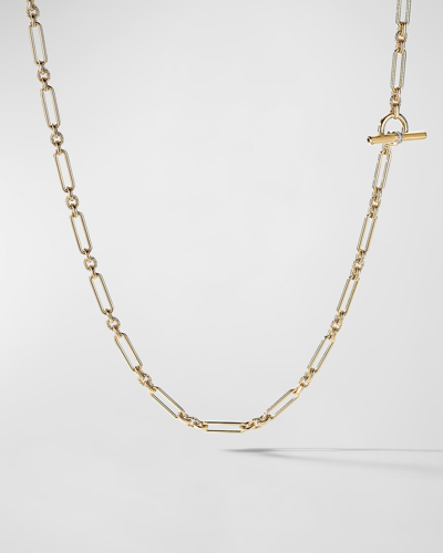 David Yurman Lexington Chain Necklace With Diamonds In 18k Gold, 4.5mm, 16"l In 40 White