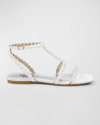 Badgley Mischka Cami Square Toe Gladiator Sandal In Soft White