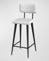 Butler Specialty Co Solis Leather Counter Stool, 26" In White