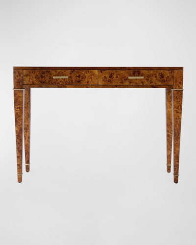 Butler Specialty Co Kanon Burl Wood 2-drawer Console Table In Traditional Burl