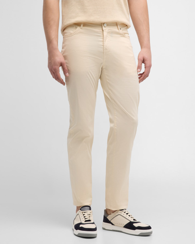 Marco Pescarolo Men's Micropique 5-pocket Trousers In Light Beige