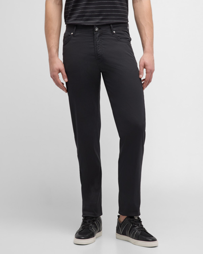 Marco Pescarolo Men's Micropique 5-pocket Trousers In Black