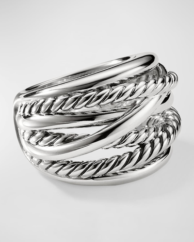 David Yurman Crossover Ring In Silver, 17mm