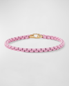 David Yurman 14k Yellow Gold Stainless Steel Bel Aire Bracelet In Blush