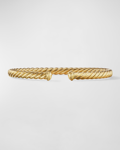 David Yurman Cablespira Oval Bracelet In 18k Gold, 4.5mm