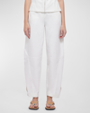 Simkhai Kairi Curved-leg Topstitched Denim Pants In White