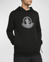 MONCLER MEN'S SCRATCH LOGO HOODIE