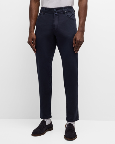 Jacob Cohen Men's Slim-fit Stretch 5-pocket Pants In Blue Navy