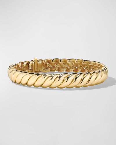 David Yurman 8.5mm Sculpted Cable Bracelet In 18k Gold
