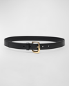JACQUEMUS OVAL BUCKLED LEATHER BELT