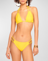 Ramy Brook Lisa Twisted Strap Bikini Bottom In Citrine