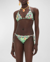 CAMILLA PORCELAIN DREAM SOFT TIE TRIANGLE TWO-PIECE BIKINI SET