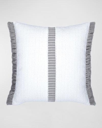 Elaine Smith Deluxe Jacquard Indoor/outdoor Pillow, 20" Square In White