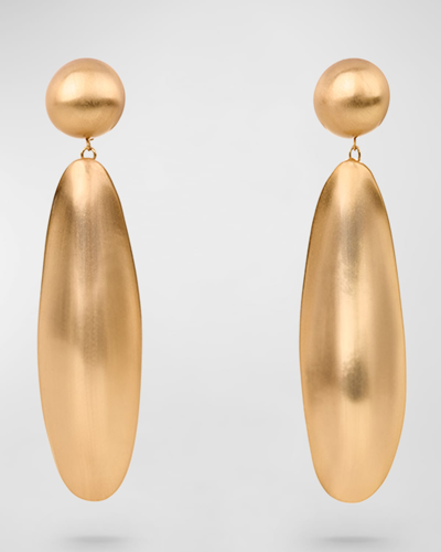 Cult Gaia Fiore Dangle Earrings In Brushed Brass