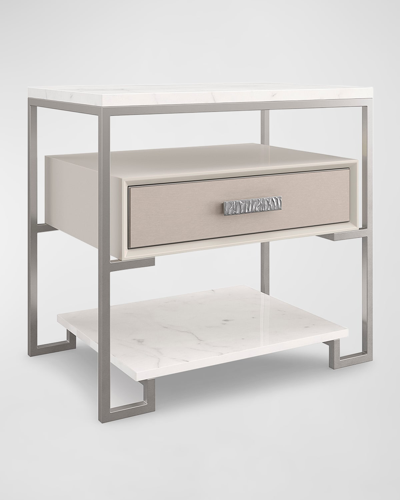 Caracole Marbelous Nightstand In Almond