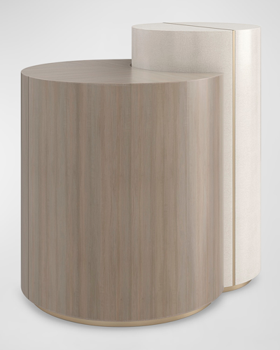 Caracole Duality Accent Table In Ivory, Grey