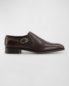 John Lobb Moorfields Side Buckle Slip-on In Dark Brown
