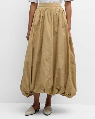 Co High-waist Maxi Bubble Skirt In Butterstch