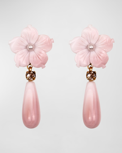 Jennifer Behr Twila Drop Earrings In Pink