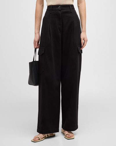 Rag & Bone Featherweight Cassidy Tailored Cargo Jeans In Black