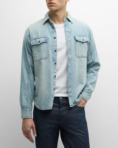 Rag & Bone Men's Jack Denim Engineered Button-down Shirt In Alder