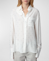 Zadig & Voltaire Tyrone Stud Silk Shirt In Judo