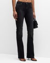 7 FOR ALL MANKIND TAILORLESS BOOTCUT JEANS WITH CRYSTALS
