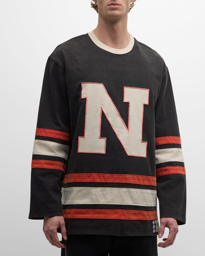 Nahmias Men's Hockey Jersey Long-sleeve T-shirt In Blk