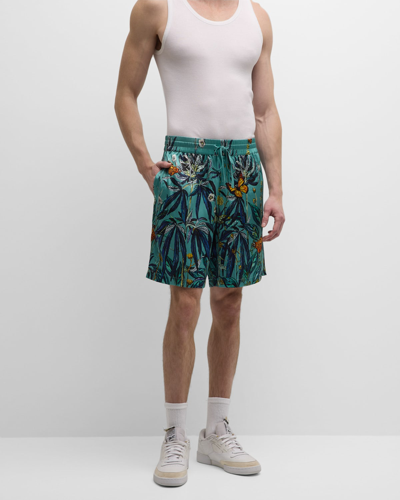 Nahmias Men's Botanical Silk Shorts In Ob