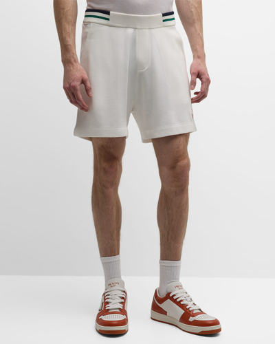 Casablanca Men's Striped-waist Tennis Shorts In White