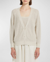 MAX MARA TENORE RIBBED BUTTON-DOWN CARDIGAN