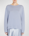 Max Mara Pensile Oversized Crewneck Sweater In Light Blue