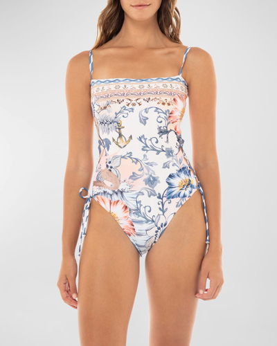 Agua Bendita Mariel Kai Reversible One-piece Swimsuit In Multicolor
