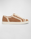 FRYE IVY CROCHET SUEDE LOW-TOP SNEAKERS