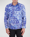 dressing gownRT GRAHAM MEN'S PRINTED SILK SPORT SHIRT