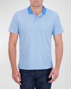 Robert Graham Calmere Tipped Polo In Bright Blue