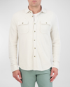 Robert Graham Brunner Knit Button-up Shirt In Off White