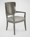 Casa Ispirata Chevron Dining Arm Chair In Gray
