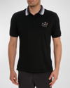Robert Graham Monkey Business Polo In Black