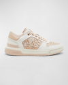 Amiri Classic Low Sneakers In White Leather In White Pink