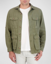 Robert Graham Sahara Linen Jacket In Olive