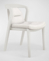 Casa Ispirata Cradle Dining Side Chairs, Set Of 2 In Lino Bianco