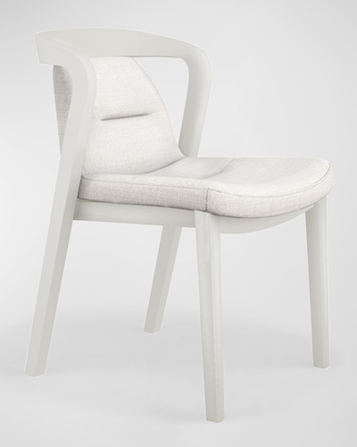 Casa Ispirata Cradle Dining Side Chairs, Set Of 2 In Lino Bianco