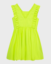 Habitual Kids' Girl's Babydoll Bubble Dress In Lime