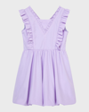 Habitual Kids' Girl's Babydoll Bubble Dress In Lilac